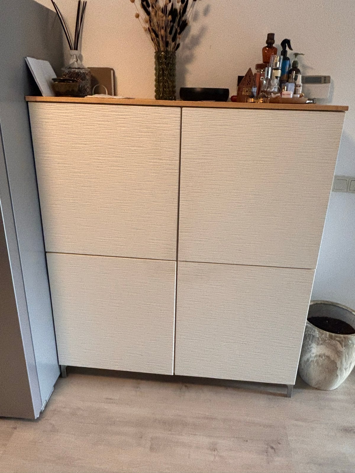 Ikea kast met 4 deuren en houten blad, Ophalen, Gebruikt