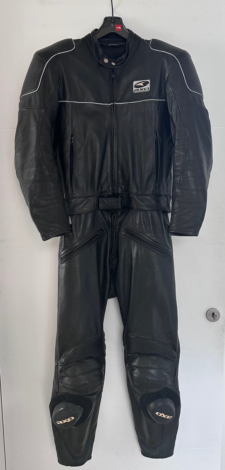 AXO deelbaar lederen motorpak mt. 50 (M/L), Ophalen, Tweedehands, Combipak