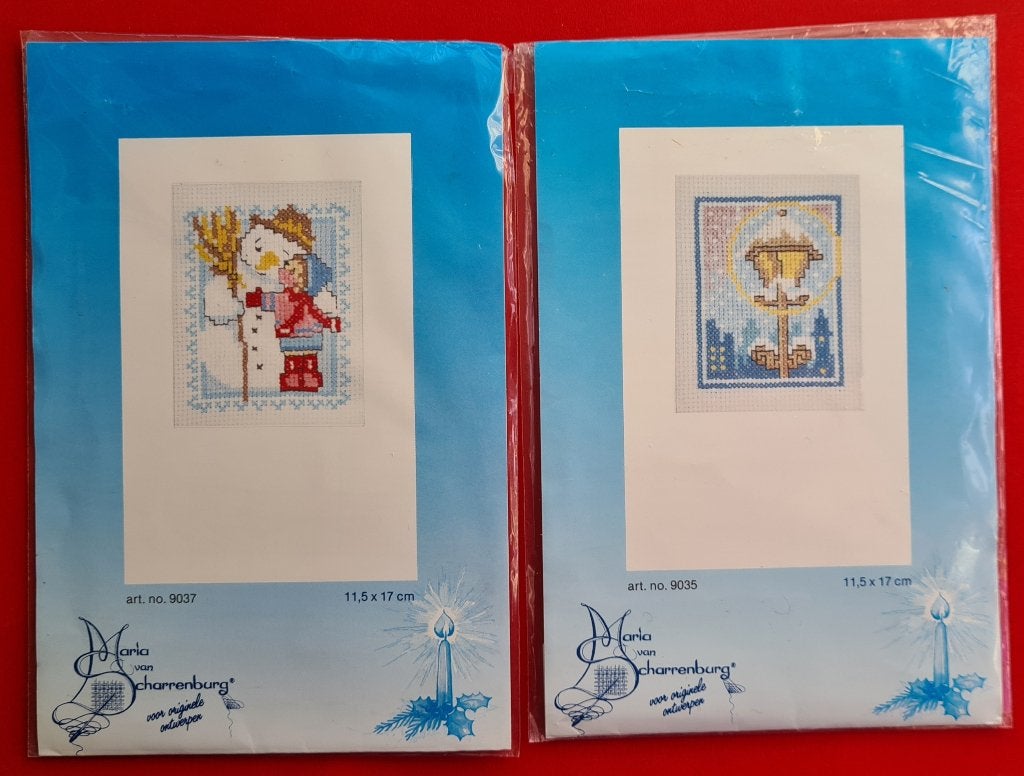 Maria van Scharrenburg 2 Kerst borduurpatronen, Ophalen, Nieuw, Handborduren, Patroon