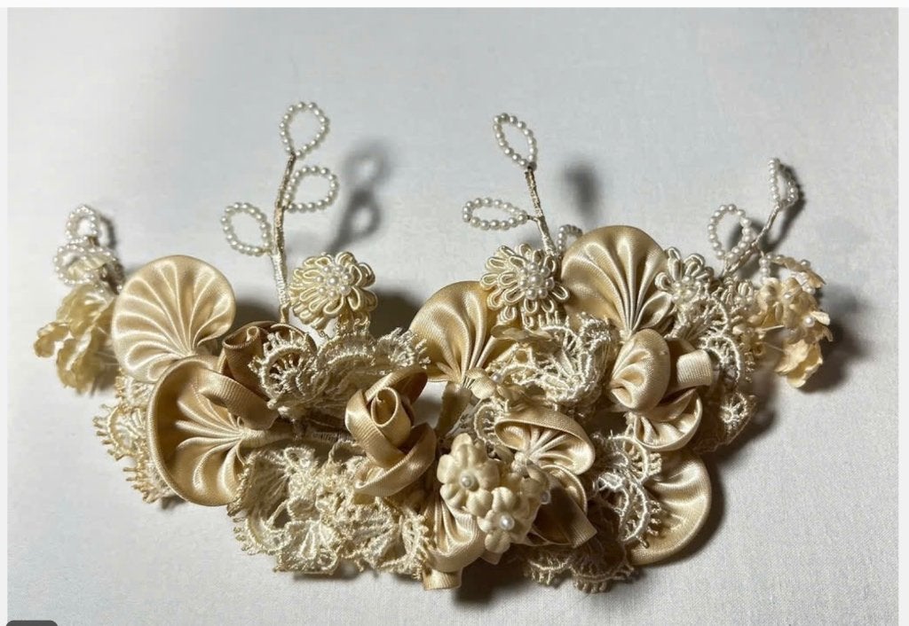Zeer mooie Antieke tiara, kroon, 29 cm, Ophalen of Verzenden