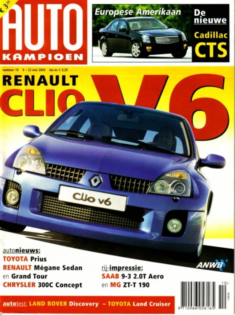 Autokampioen test Renault Clio V6 Mei 2003, Ophalen of Verzenden, Gelezen, Renault
