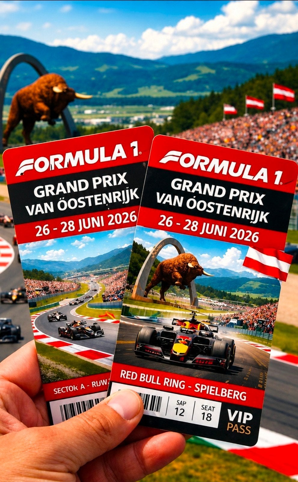 🚨🏎Tickets RebBull Ring🏎🚨, Twee personen