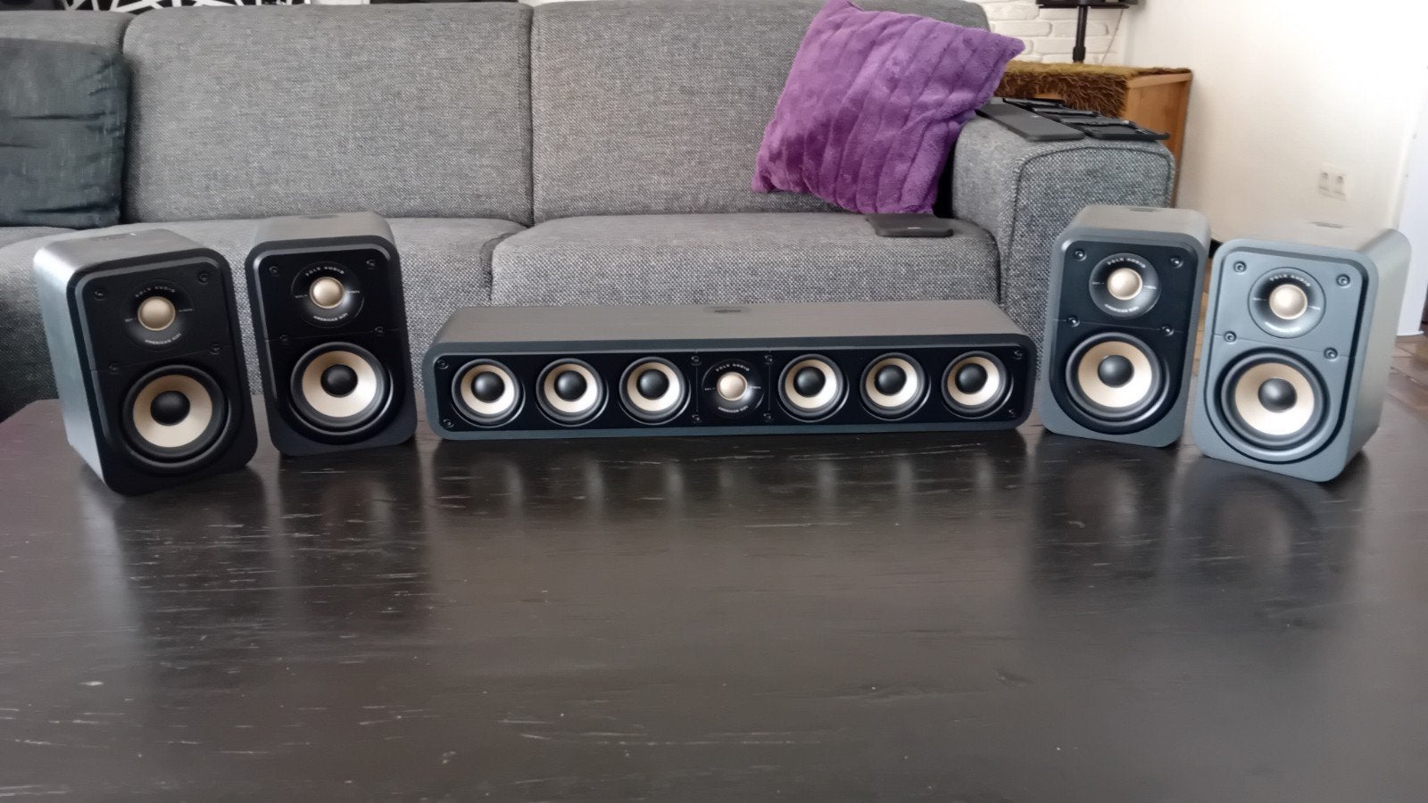 Polk es35 center speaker + 4 Polk es10 bookshelfs, Ophalen of Verzenden, 60 tot 120 watt, Center speaker, Overige merken