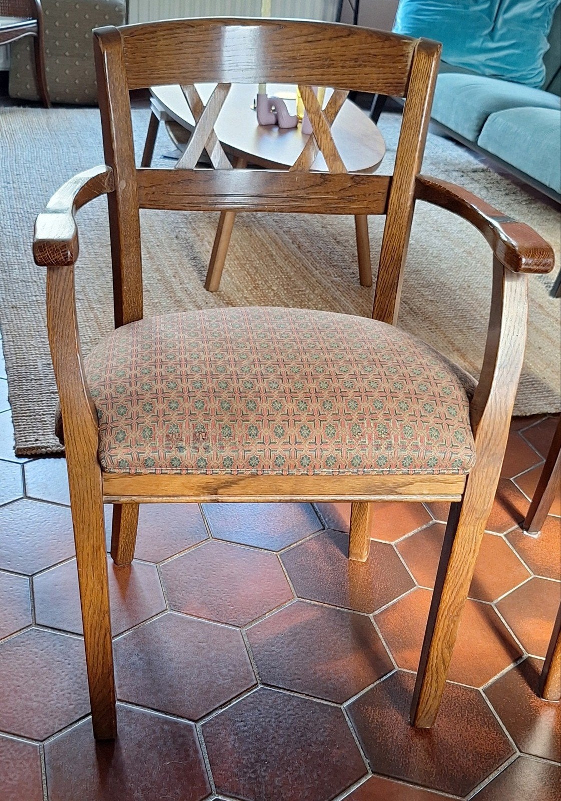 Houten stoel, Huis en Inrichting, Ophalen, Hout, Gebruikt, Bruin