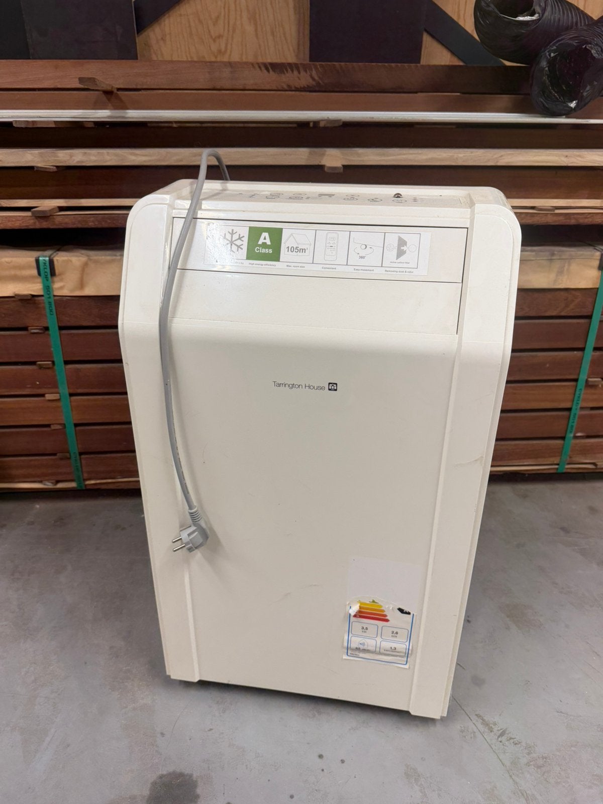 Mobile Airco 1355W /5,9 A Tarrington House, Ophalen, Minder dan 60 m³, 3 snelheden of meer, Zo goed als nieuw