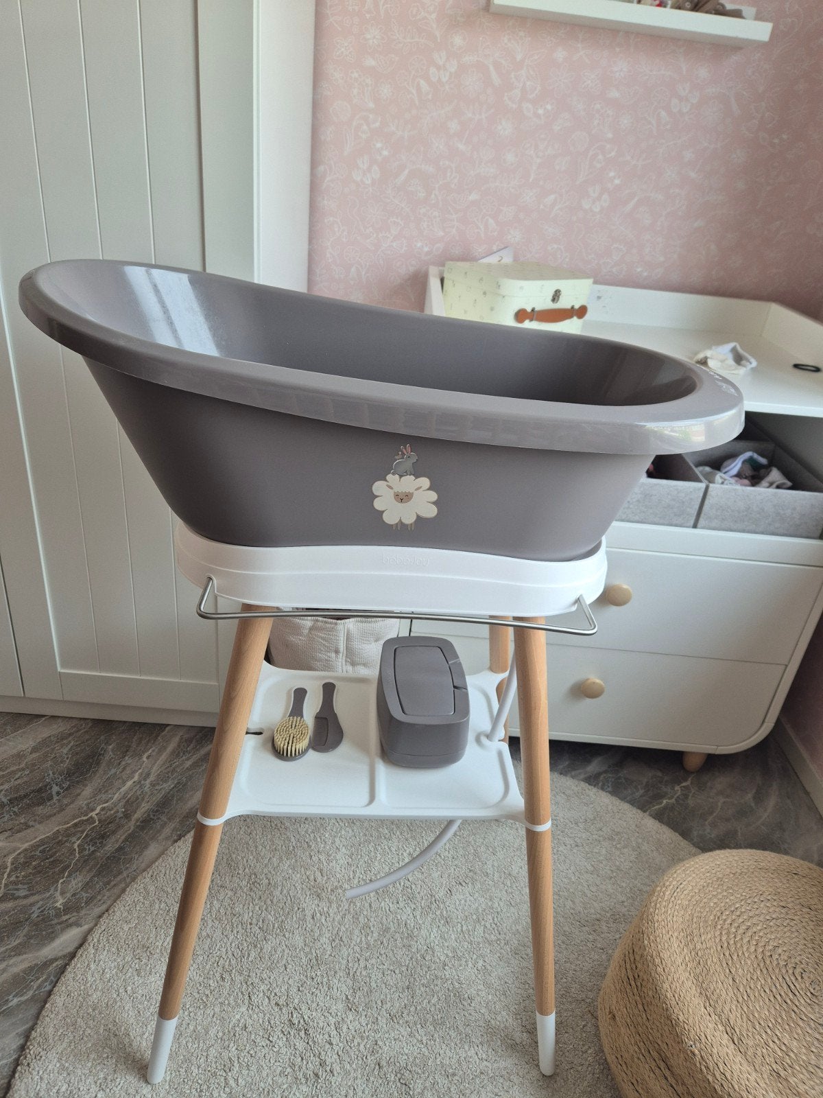 Bébé-jou babybadje met accessoires, Kinderen en Baby's, Ophalen, Zo goed als nieuw, Badje, Bébé-jou