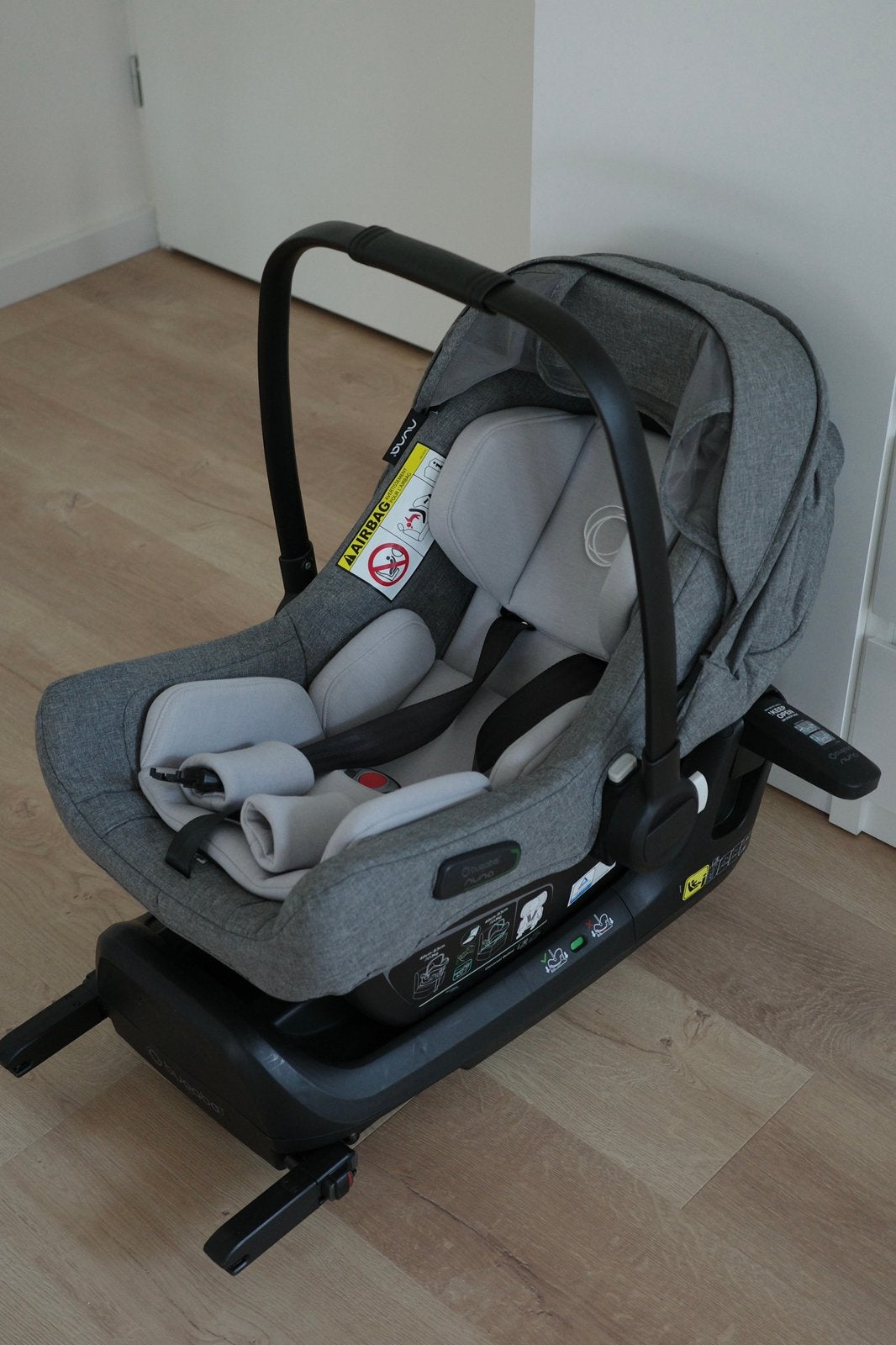 Bugaboo nuna turtle air autostoel + Isofix, Zo goed als nieuw, Isofix, 0 t/m 13 kg, Ophalen