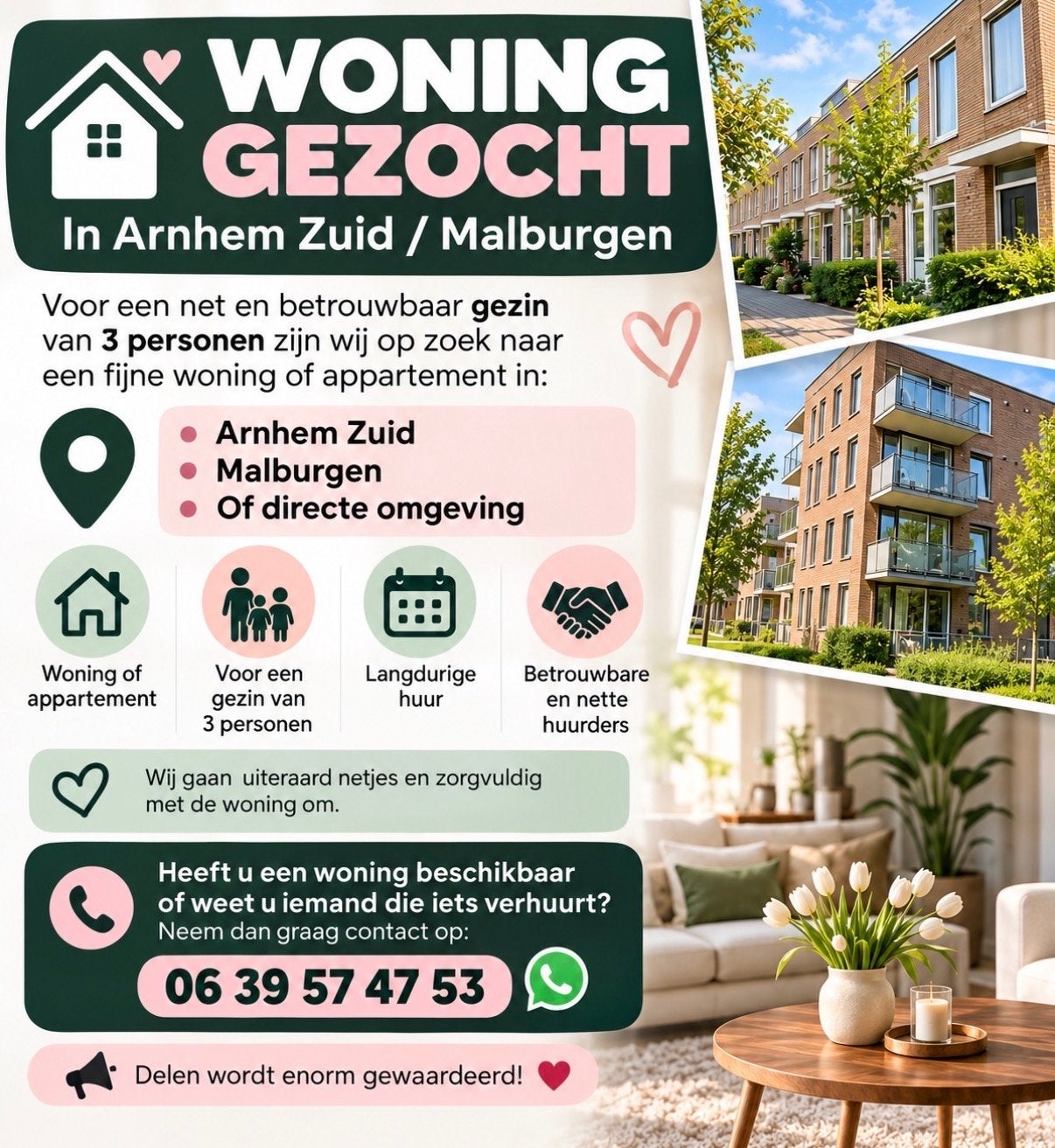 Woning / apartement gezocht in Arnhem zuid, Huizen en Kamers