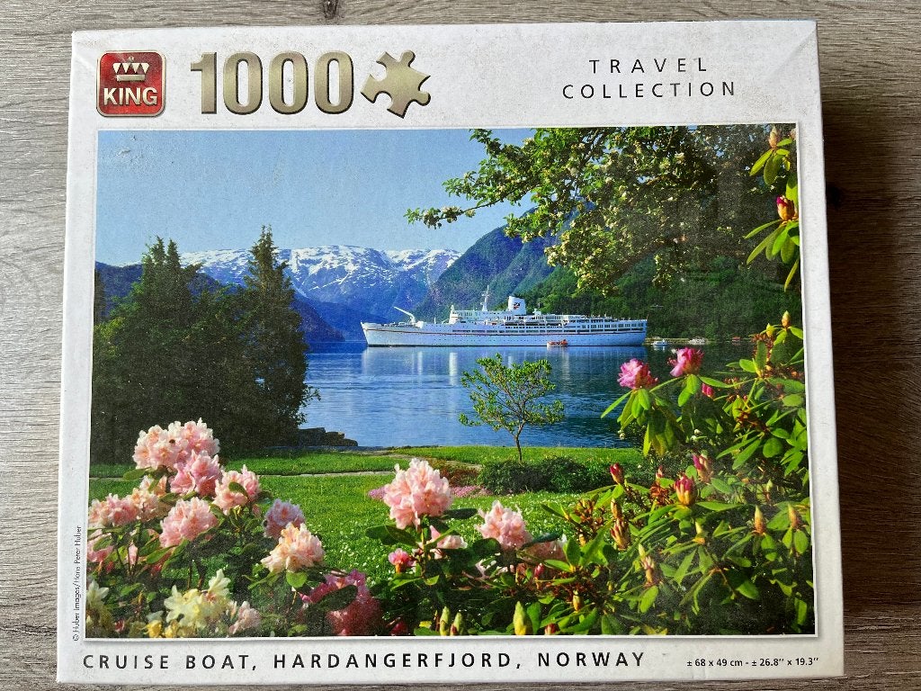 Puzzel King Hardangerfjord, Ophalen of Verzenden, 500 t/m 1500 stukjes, Gebruikt, Legpuzzel