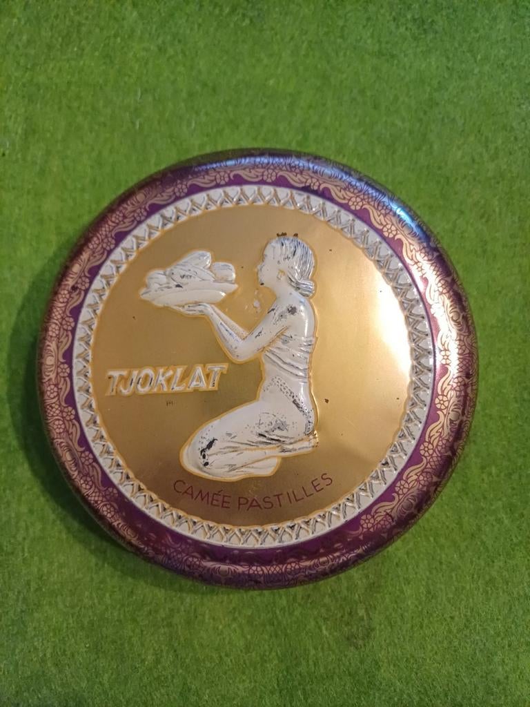 Oud Tjoklat Camee Pastilles blik, Ophalen of Verzenden, Gebruikt, Overige, Overige merken