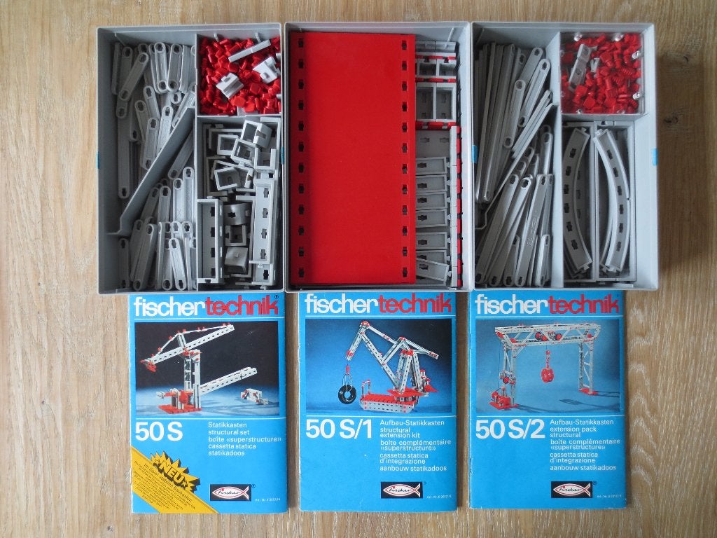 Fischer Technik Hobby Dozen: 50 S - 50 S1 - 50 S2 Compleet., Overige merken, Ophalen of Verzenden, Zo goed als nieuw, Groter dan 1:32