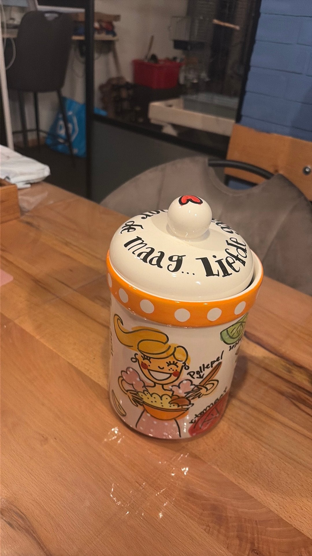 Voorraad pot met deksel blond Amsterdam, Ophalen, Zo goed als nieuw, Metaal of Blik, Overige thema's