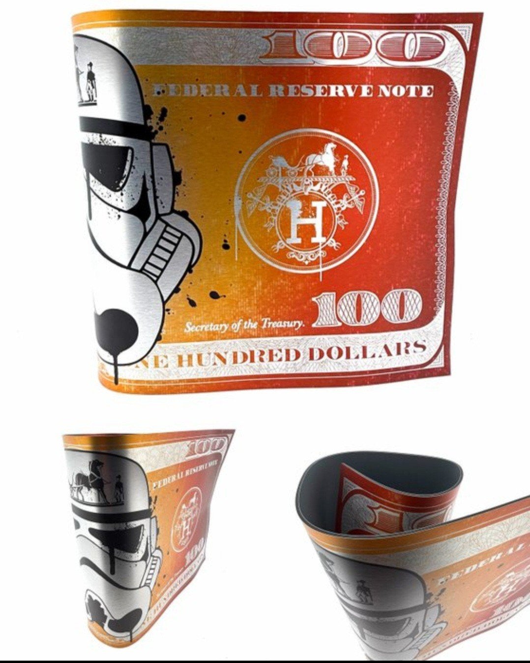 Dollar Art - Storm Trooper - Hermes - inc certificaat,signed, Ophalen, Object, Rood, Metaal