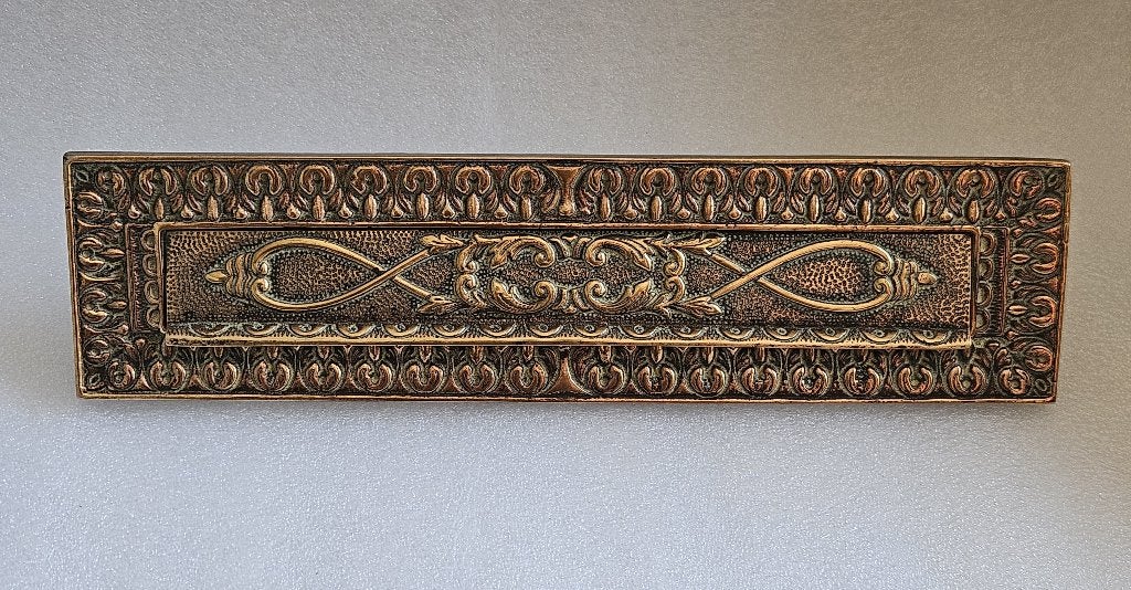Klassieke, antieke briefplaat (brievenbusklep)., Overige materialen, Gebruikt, Brievenbusklep, Ophalen of Verzenden