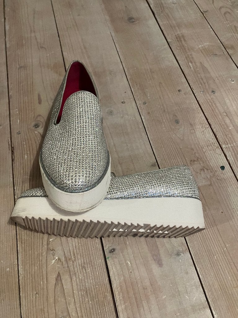 Nieuwe loafers instappers maat 37 merk 181 glitter zilver, Overige kleuren, Instappers, Nieuw, Ophalen of Verzenden