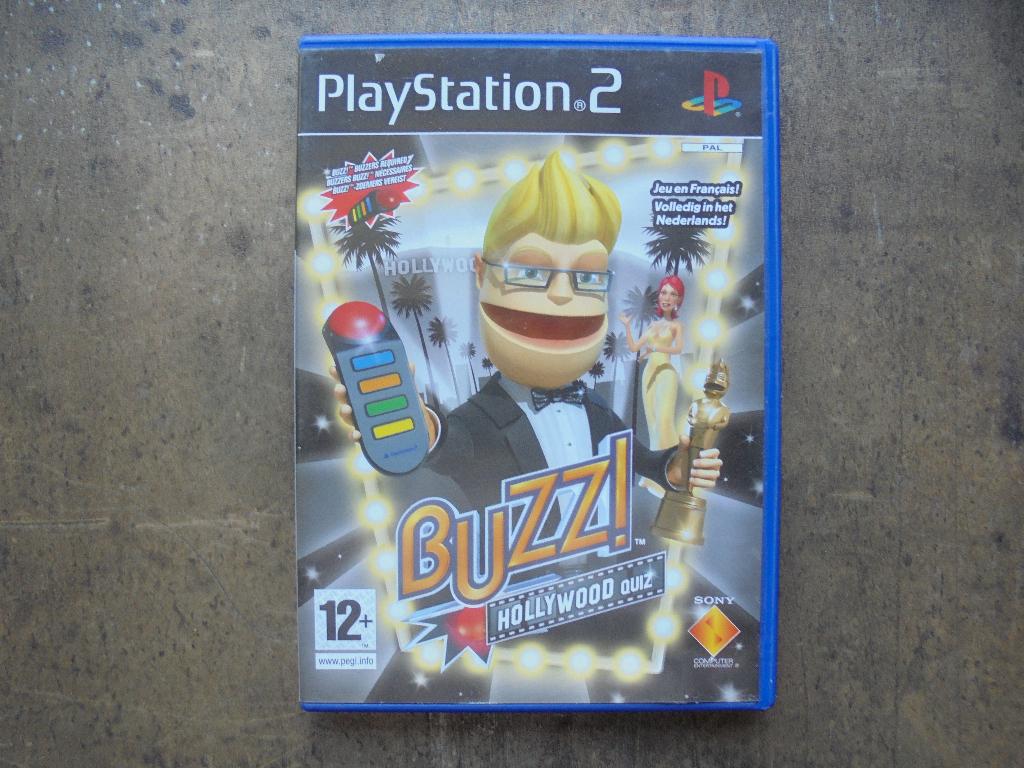 Buzz Hollywood Quiz voor PS2 (zie foto's) II, Puzzel en Educatief, Gebruikt, Ophalen of Verzenden, 3 spelers of meer