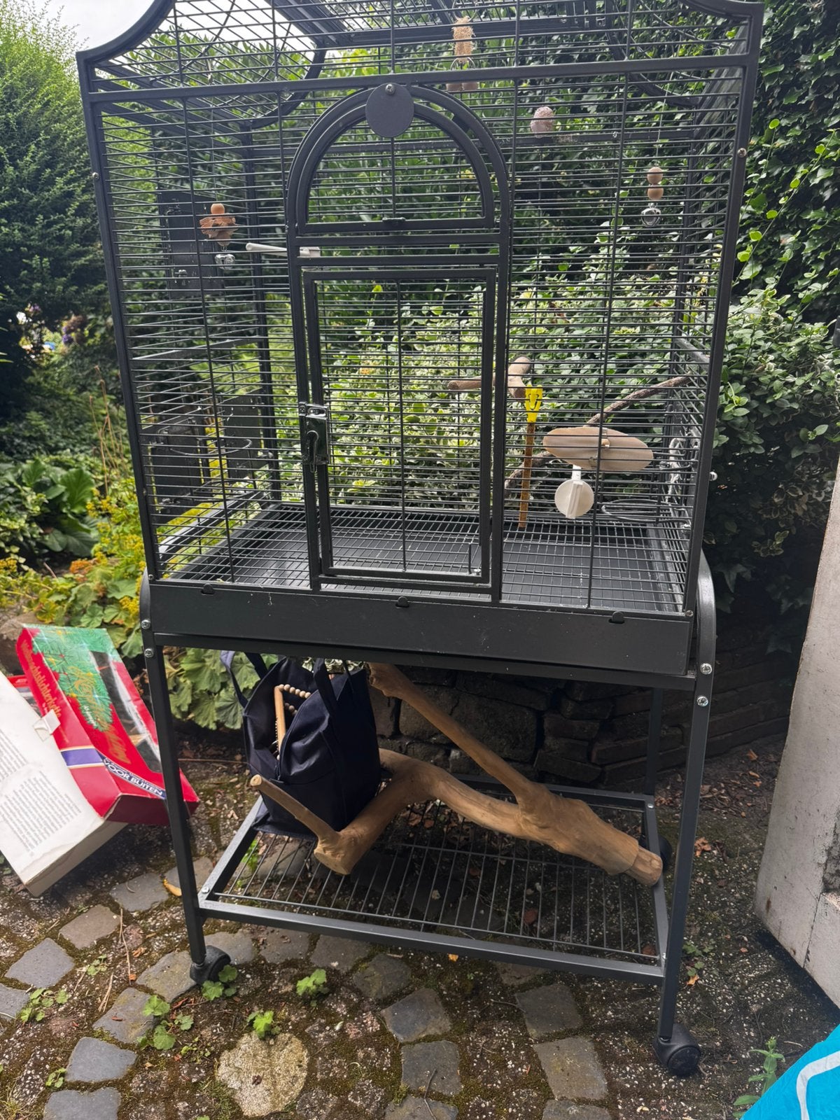 Mooie vogelkooi, Ophalen, Gebruikt, Metaal, Vogelkooi