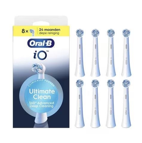 Oral-B iO Ultimate Clean Opzetborstel Wit 8 Stuks, Ophalen, Nieuw, Opzetborstel