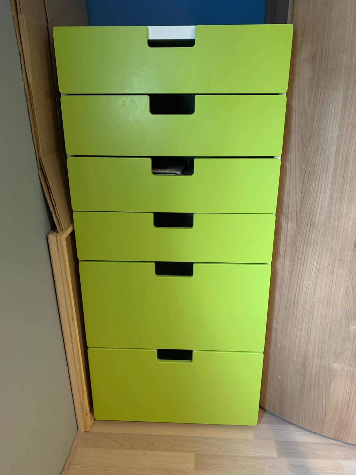 IKEA STUVA ladekast met 6 lades, groen, Ophalen, Gebruikt, 5 laden of meer, 200 cm of meer