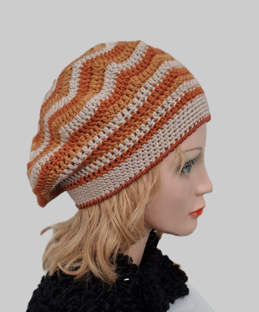 Baret 3 colors, Maat 38/40 (M), Verzenden, Nieuw, Handgemaakt