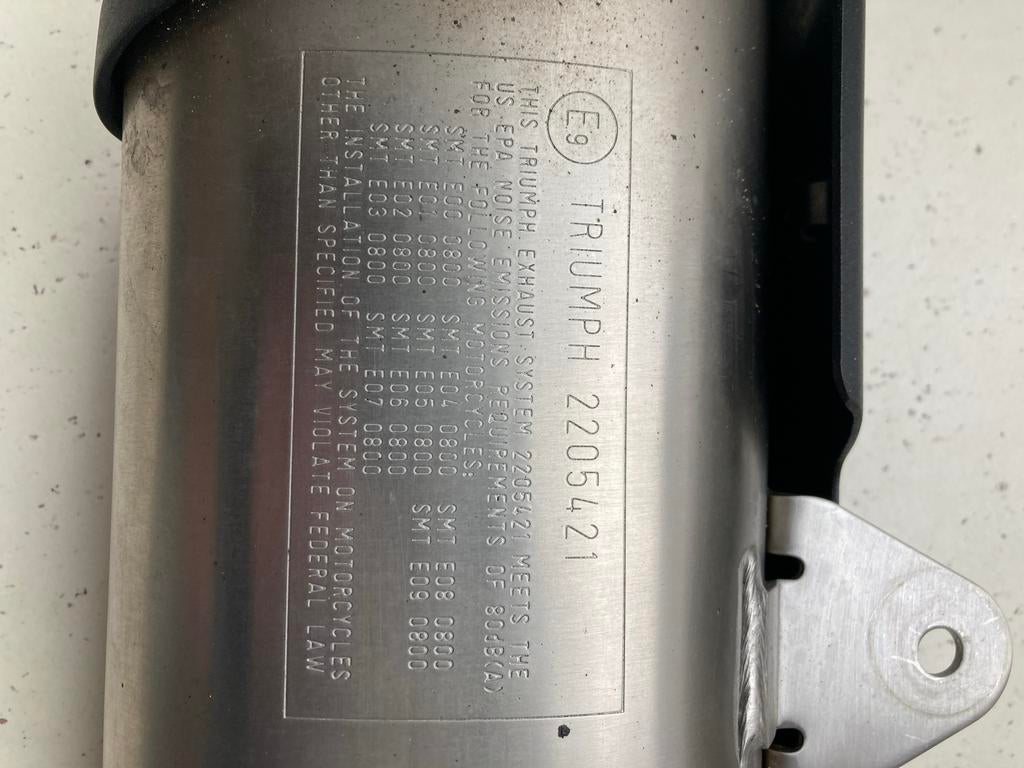Originele uitlaat Triumph Tiger 800 XCA 2019, Ophalen, Gebruikt