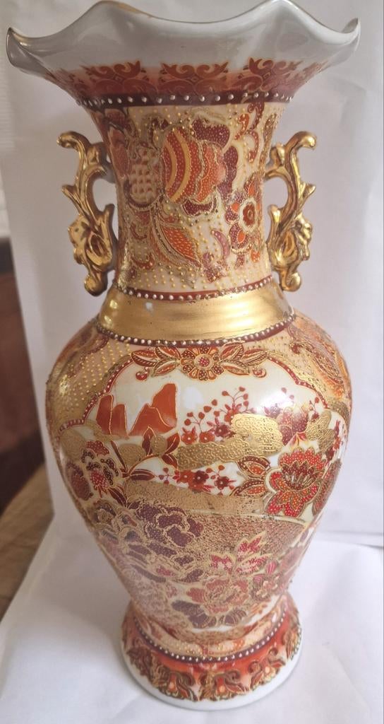 Japanse Kutani vaas met gouddecor,handbeschilderde stijl, r, Ophalen of Verzenden