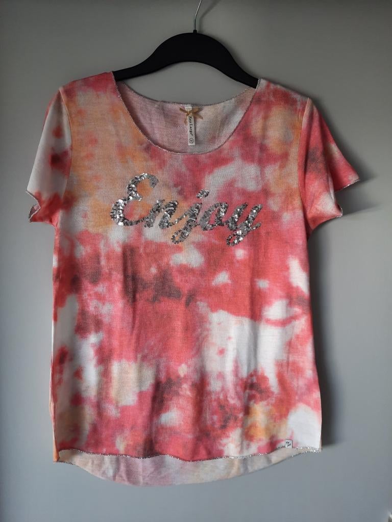NIEUW Key Largo shirt met pailletten en glitterrandjes mt M, Kleding | Dames, Maat 38/40 (M), Nieuw, Ophalen of Verzenden, Korte mouw