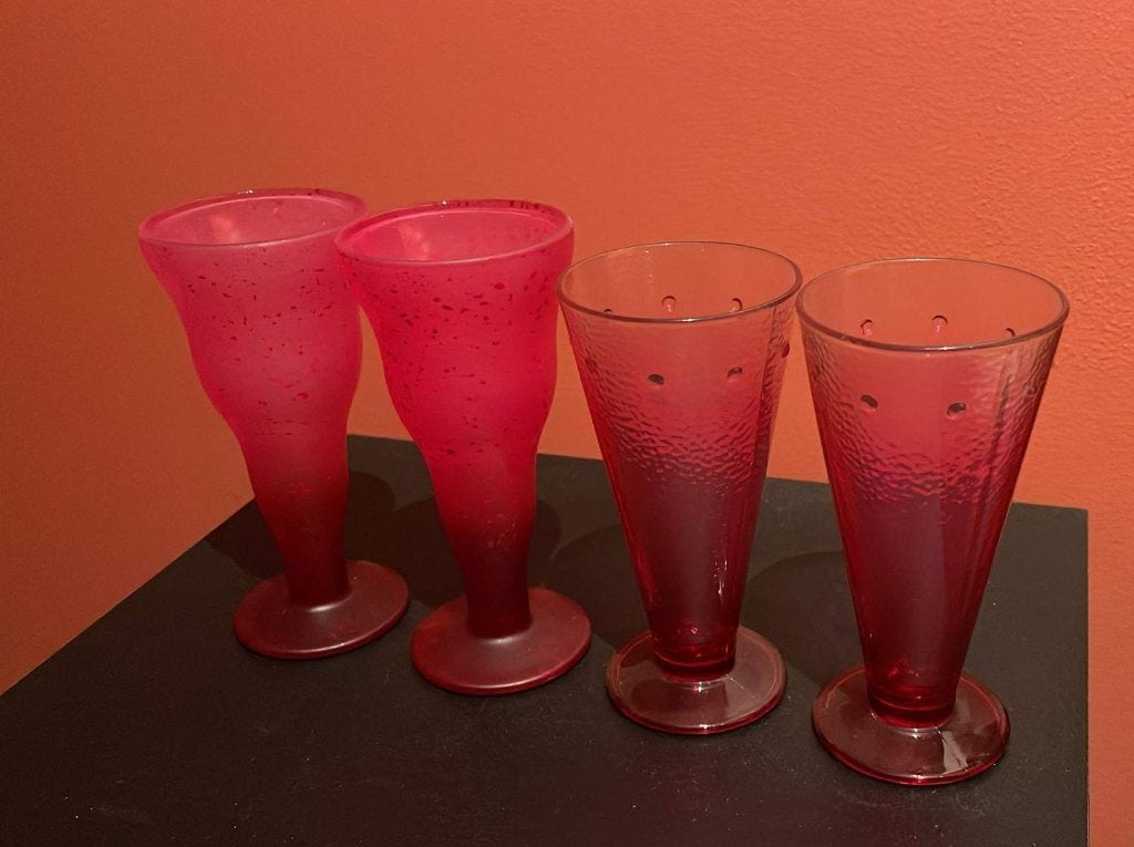 Sorbetglazen, Glas of Glazen, Gebruikt, Ophalen of Verzenden, Glas