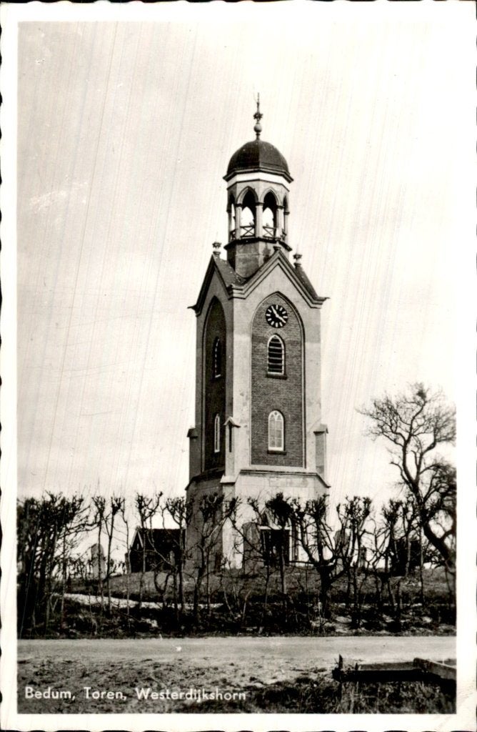 Bedum - Toren - Westerdijkshorn, Verzamelen, Ansichtkaarten | Nederland, Ophalen of Verzenden, 1940 tot 1960, Ongelopen, Groningen