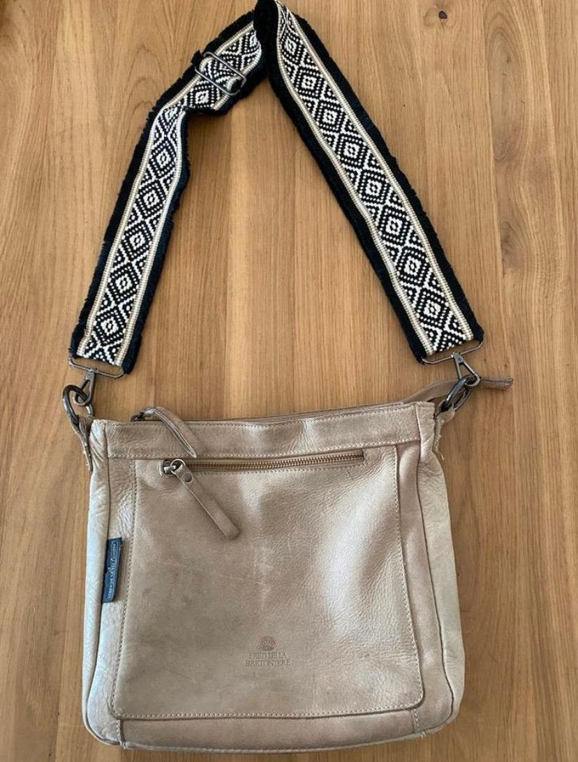 Fred de la Bretoniere tas, beige, Ophalen of Verzenden, Gebruikt, Beige, Schoudertasje