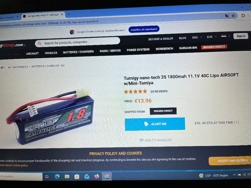 Lipo 3S 1800mAh * nieuw *, Ophalen of Verzenden, Nieuw