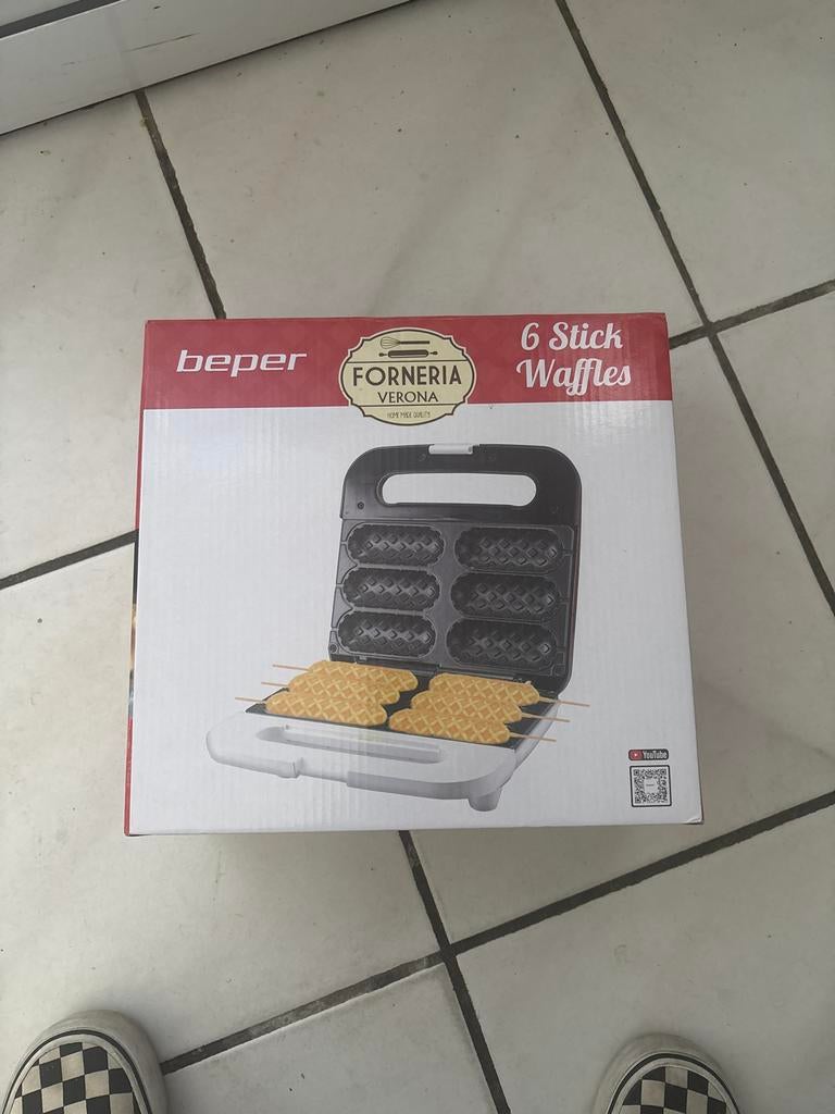 Beper Forneria Verona Wafelijzer - 6 Stick Waffles, Witgoed en Apparatuur, Wafelijzers, Ophalen of Verzenden, Zo goed als nieuw