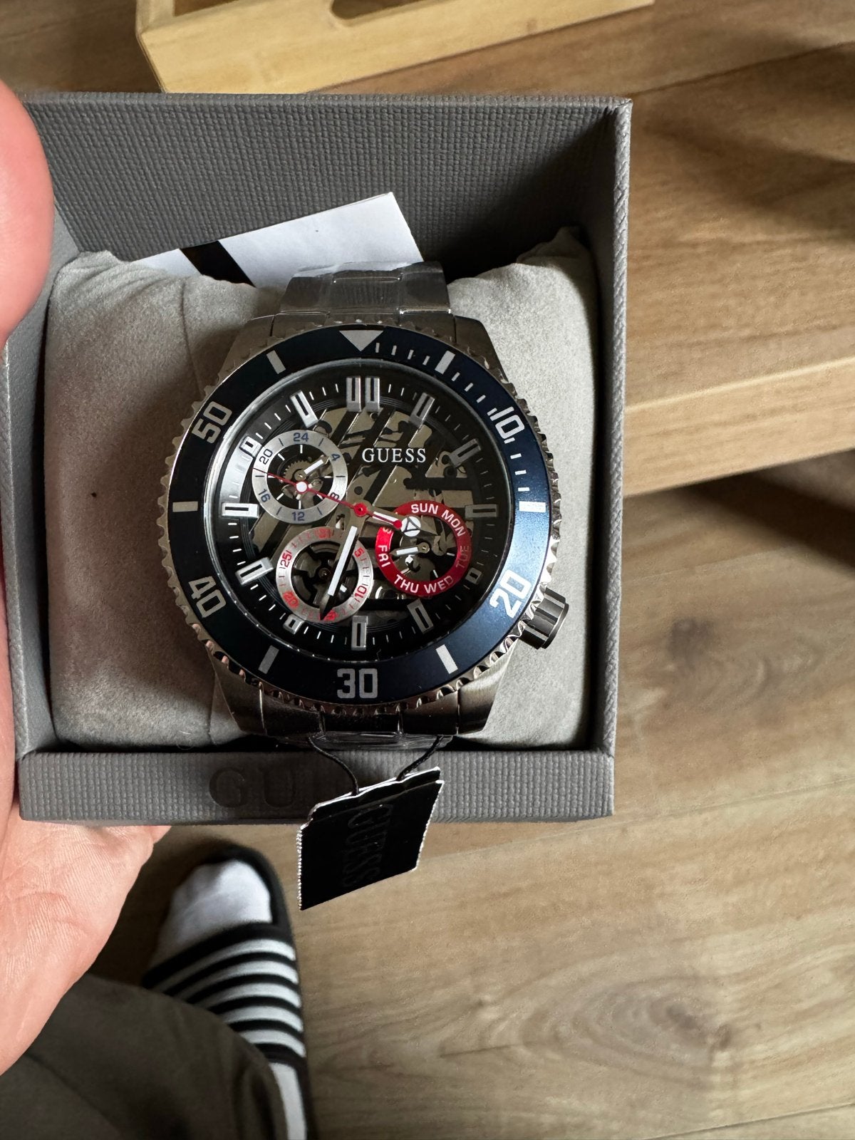 Guess herenhorloge - nooit gedragen, Overige merken, Staal, Polshorloge, Ophalen of Verzenden
