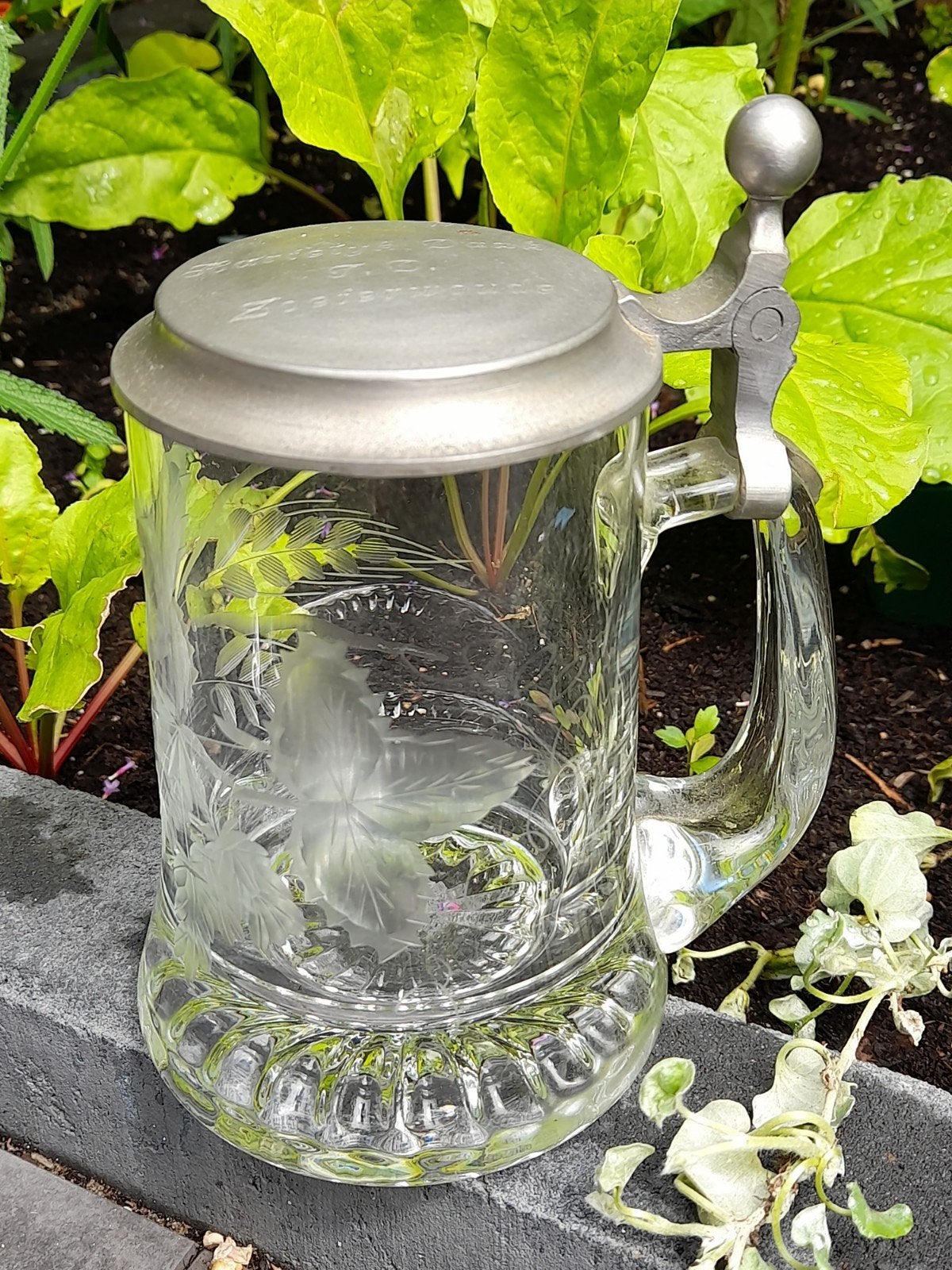 Heineke bierpul  bierpeul glas en tin, Verzamelen, Ophalen of Verzenden, Zo goed als nieuw, Glas of Glazen, Overige merken