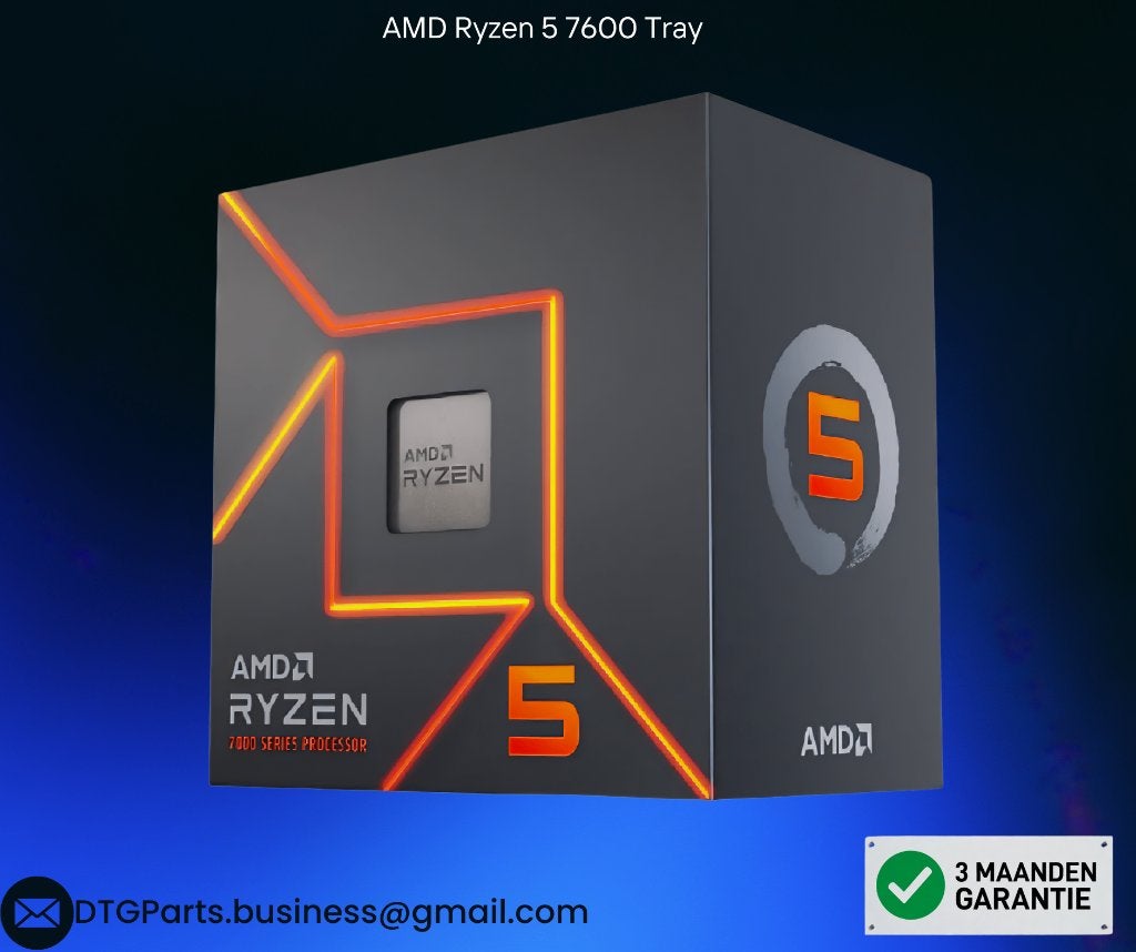 AMD Ryzen 5 7600 Tray, Computers en Software, Processors, 12-core, 7604 HM, DTGParts.Business@gmail.com, Refurbished