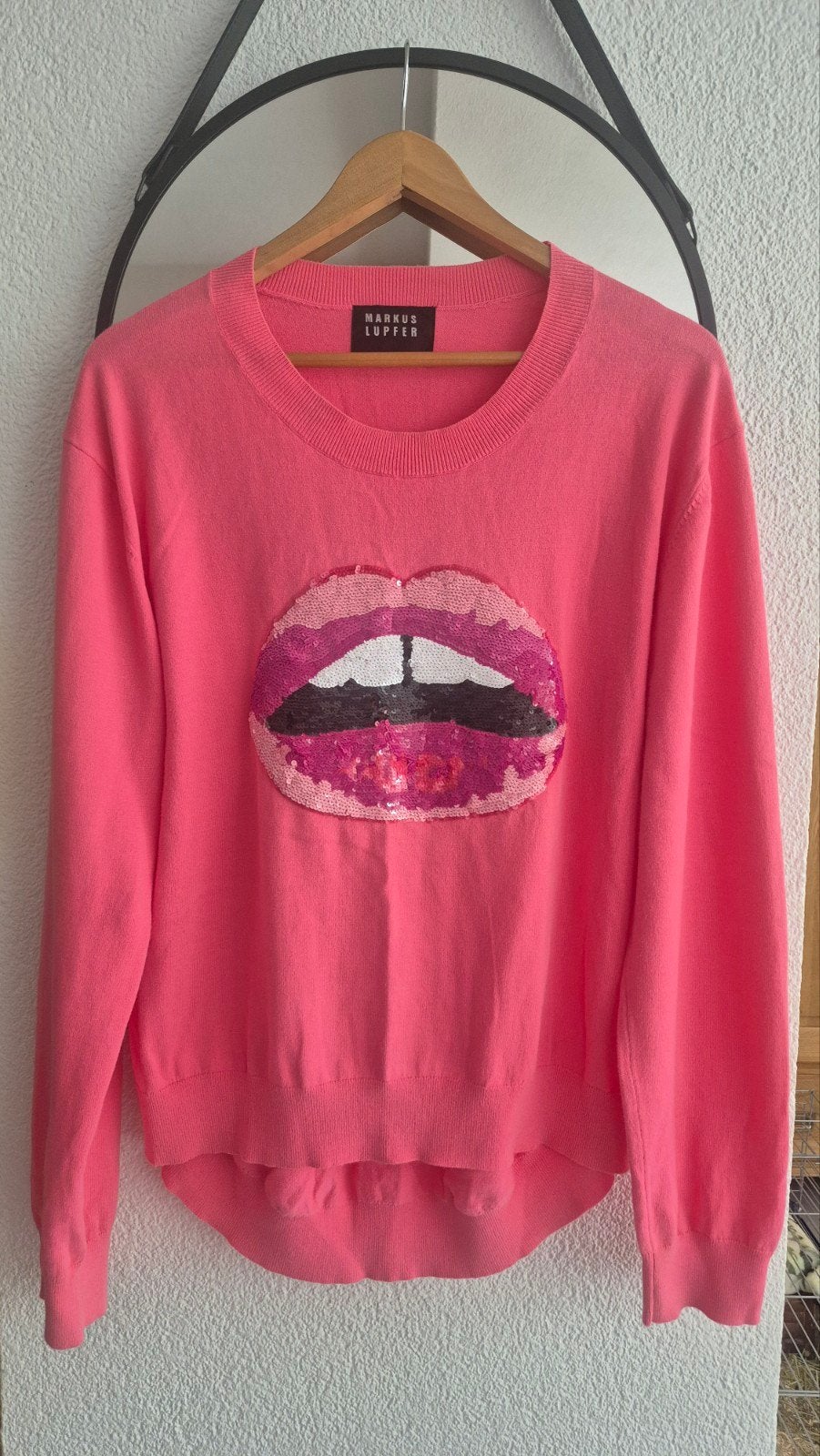 Roze Trui met Pailletten merk Markus Lupfer, Kleding | Dames, Truien en Vesten, Maat 42/44 (L), Nieuw, Ophalen of Verzenden, Roze