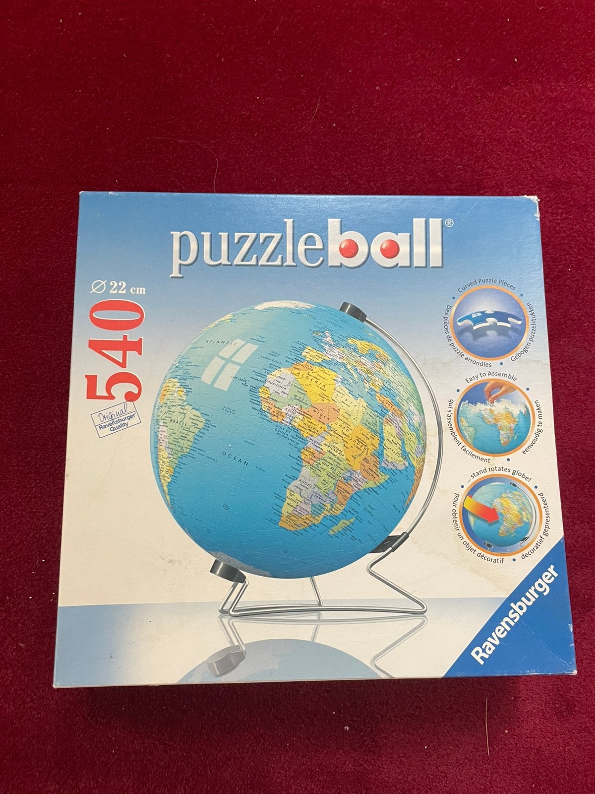 Wereldbol puzzel 540 stukjes compleet, Ophalen, Meer dan 50 stukjes, Gebruikt, 6 jaar of ouder