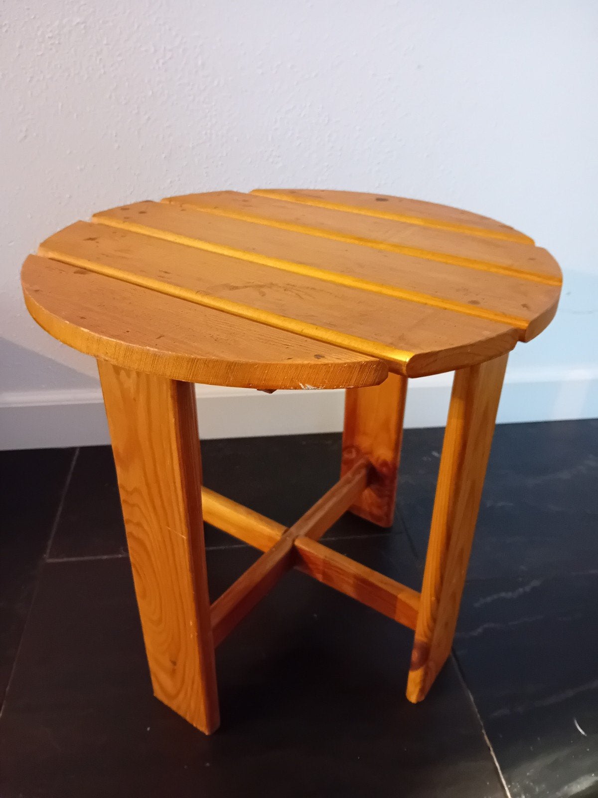 Vintage IKEA grenen kruk/bijzettafel, Karin Mobring, Antiek en Kunst, Ophalen of Verzenden