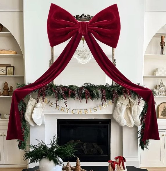 Prachtige luxe kerststrikken voor kerstboom of kamer (127cm), Ophalen of Verzenden, Nieuw