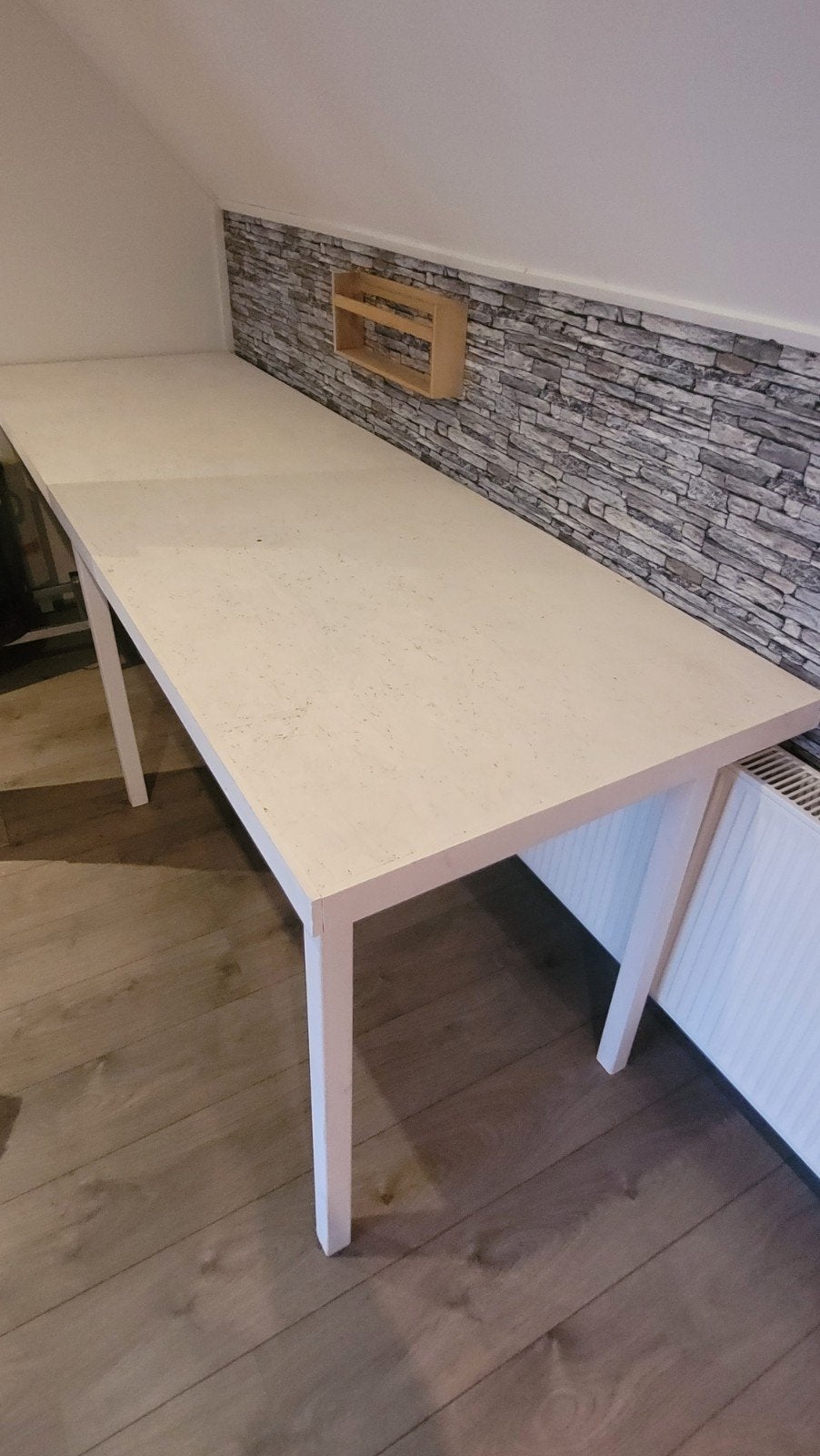 Grote witte tafel / werktafel, Ophalen, Gebruikt, Eenvoudig, functioneel, 200 cm of meer