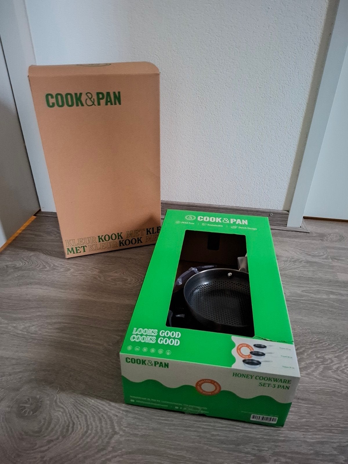 Cook & Pan Honey Cookware Pannenset - 3-delig, Overige materialen, Nieuw, Pannenset, Ophalen of Verzenden