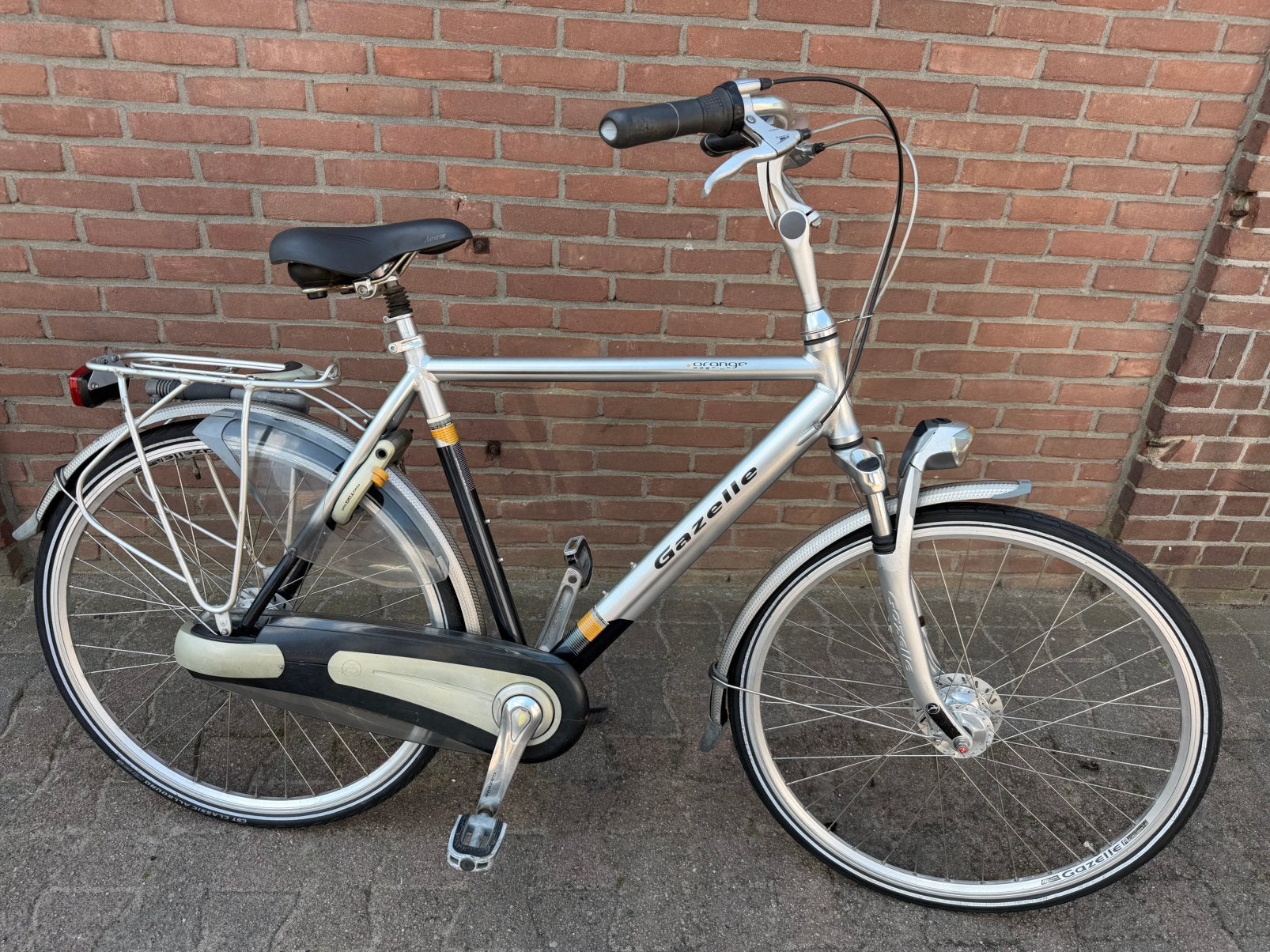 Te koop mooie gazelle orange herenfiets fiets, Ophalen, Gebruikt, Versnellingen, 57 tot 61 cm