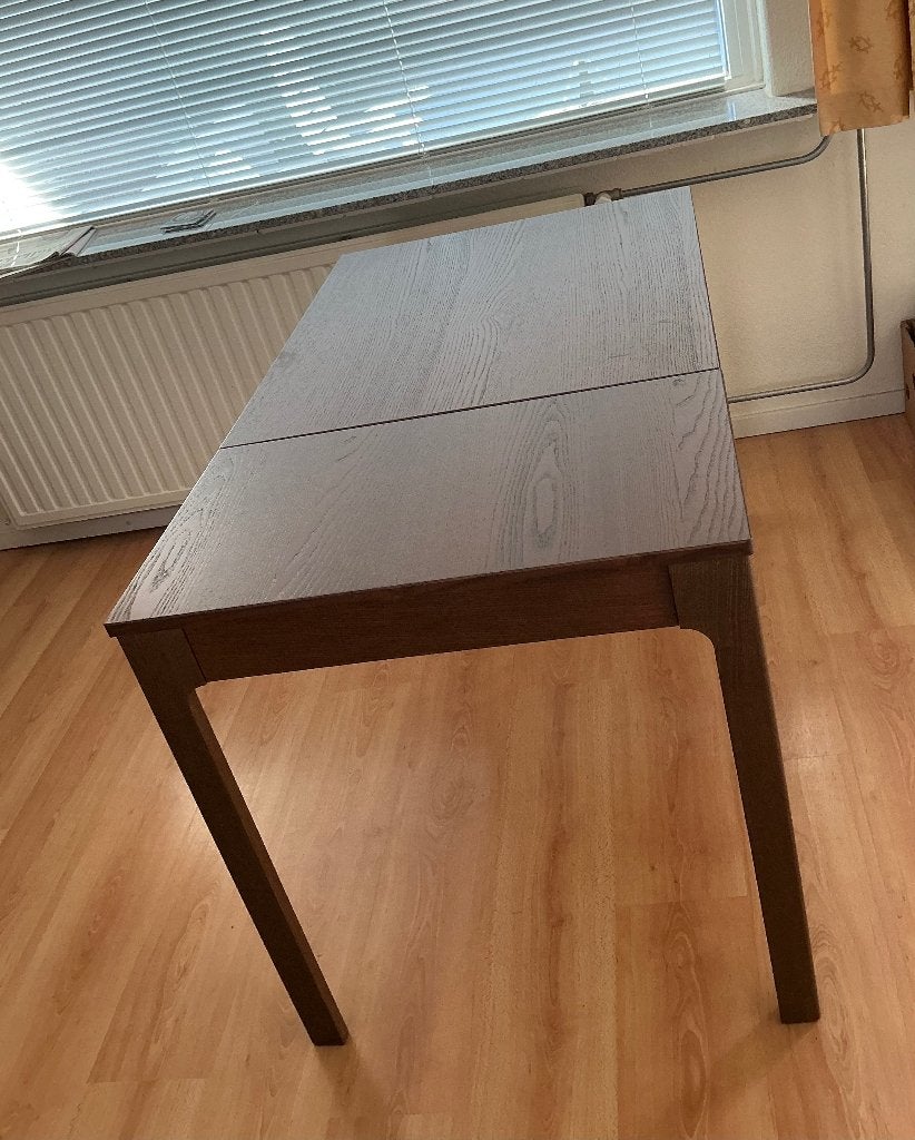 Uitschuifbare tafel 120x70 / 80x70 cm, Ophalen, 100 tot 150 cm, 50 tot 100 cm, Zo goed als nieuw