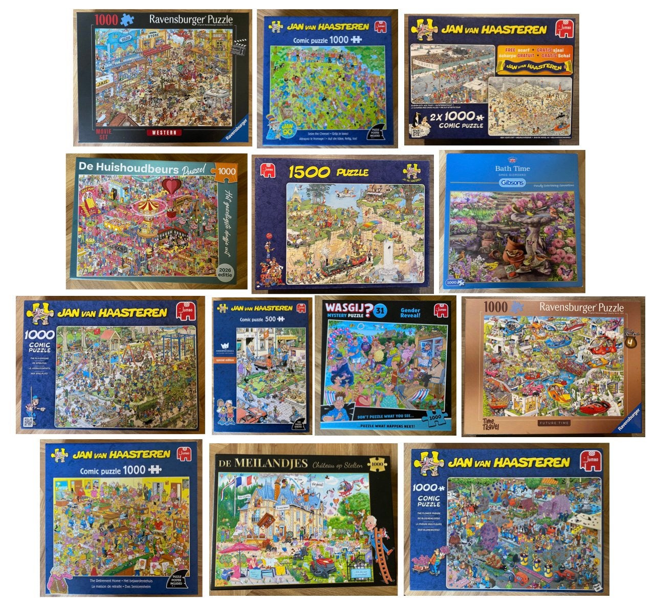 Verschillende puzzels, Ophalen, 500 t/m 1500 stukjes, Zo goed als nieuw