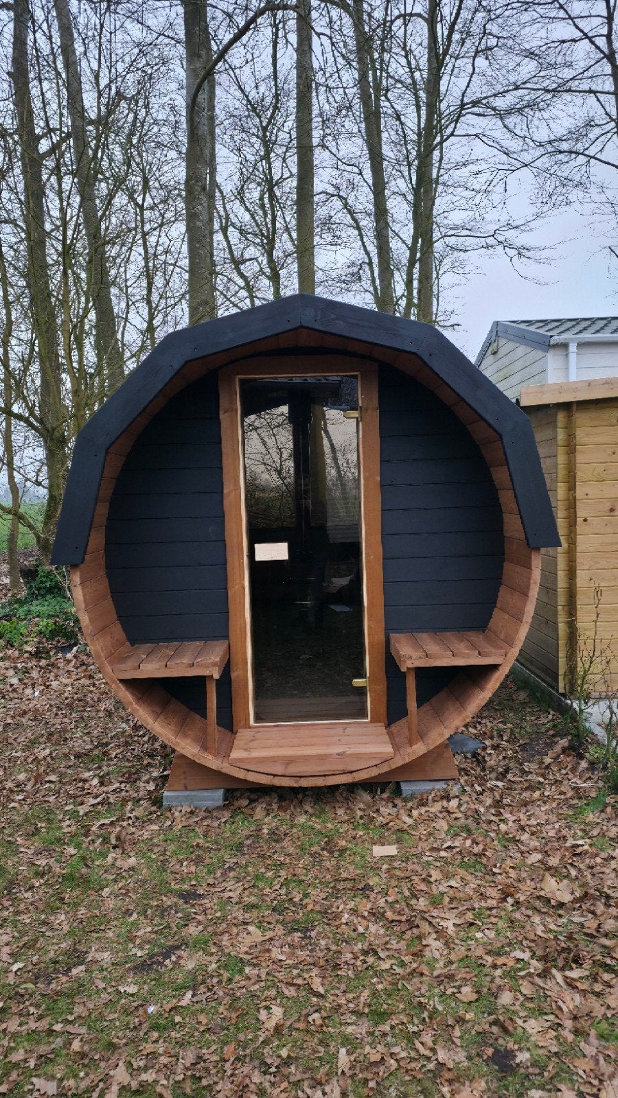 2,5M Barrel Sauna Gratis Levering en Plaatsing - 10% KORTING, Sport en Fitness, Sauna, Ophalen of Verzenden, Nieuw, Complete sauna