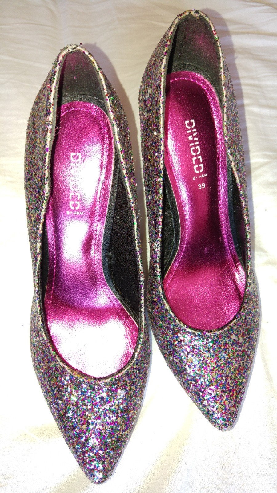 Glitter Pumps Maat 39 - Divided by H&M, Ophalen of Verzenden, Zo goed als nieuw, Pumps
