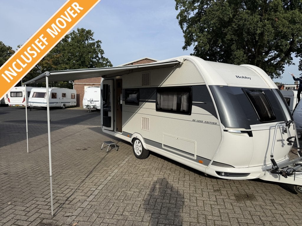 HOBBY DE LUXE EDITION 495 UL 2 BEDDEN RONDZ MOVER LUIFEL TOP, Fietsenrek, Rondzit, Hobby, Bedrijf