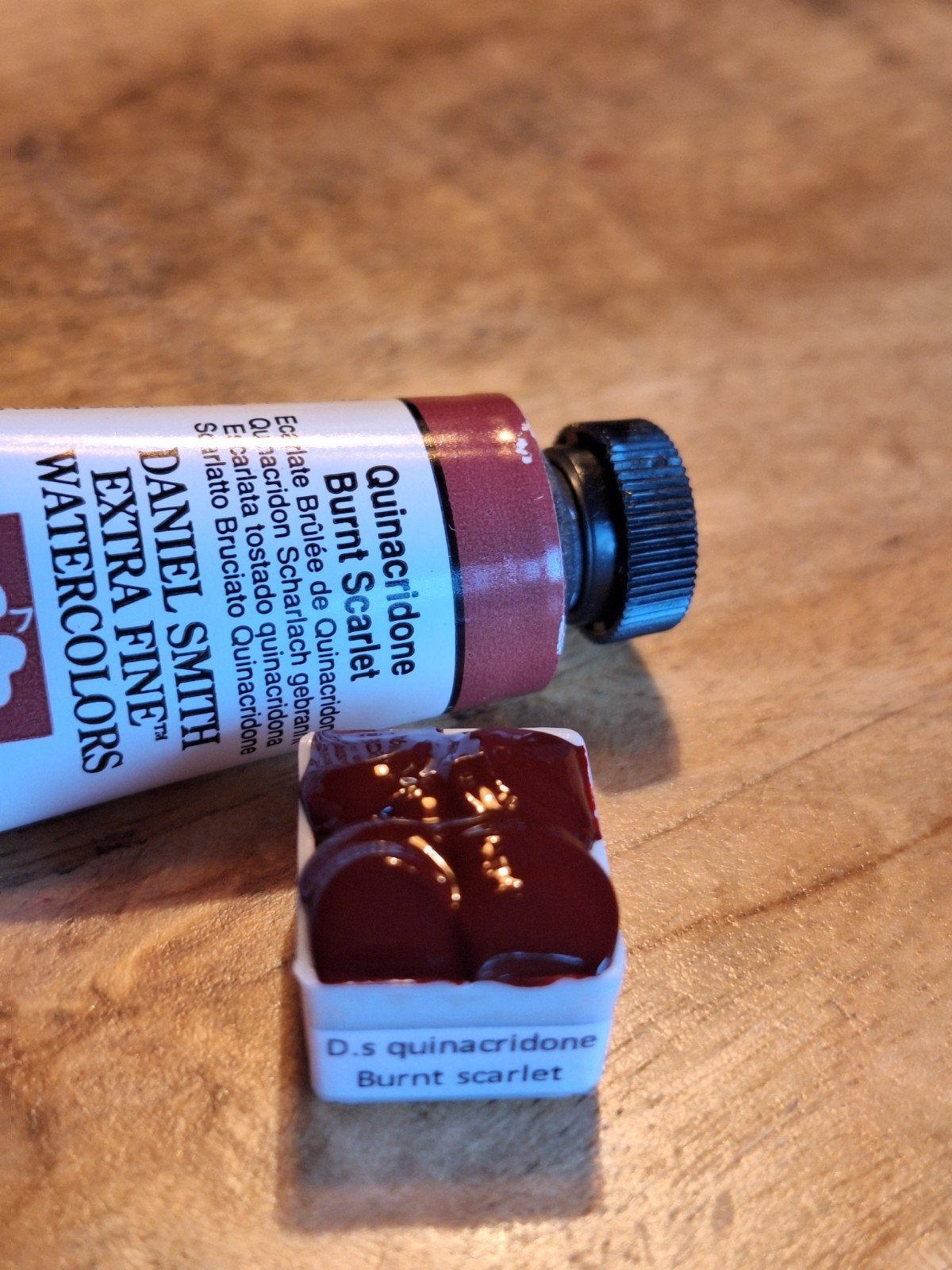 Daniel Smith Quinacridone Burnt Scarlet aquarelverf ½ napje, Ophalen of Verzenden, Nieuw, Waterverf
