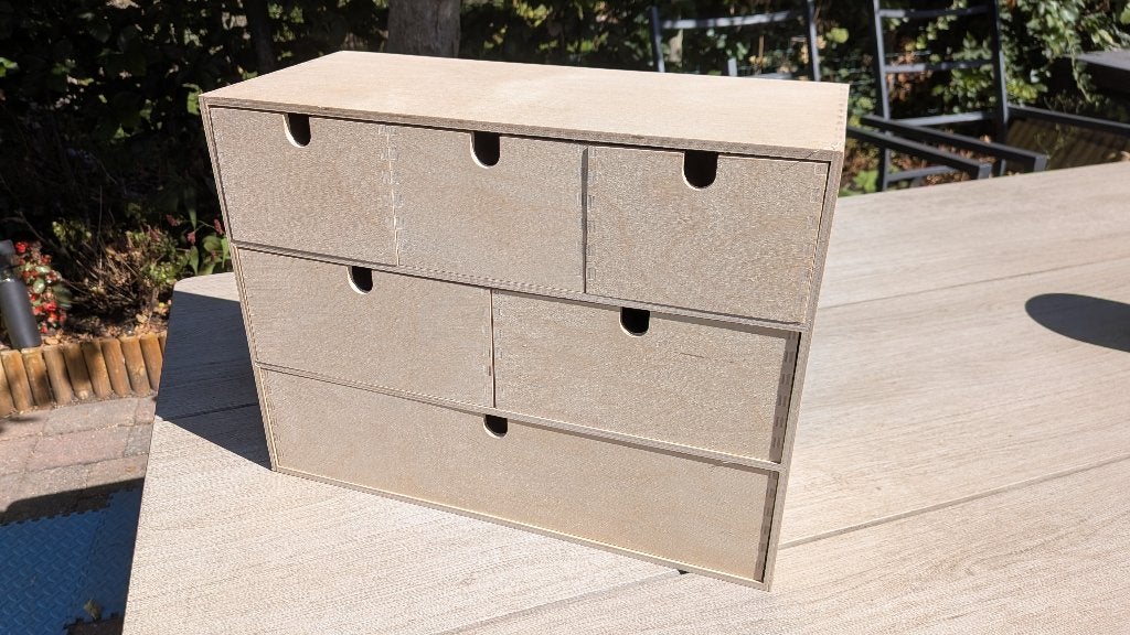 IKEA MOPPE mini-ladekast berken 5 lades 42x18x32, Ophalen, 5 laden of meer, 50 tot 100 cm, Zo goed als nieuw