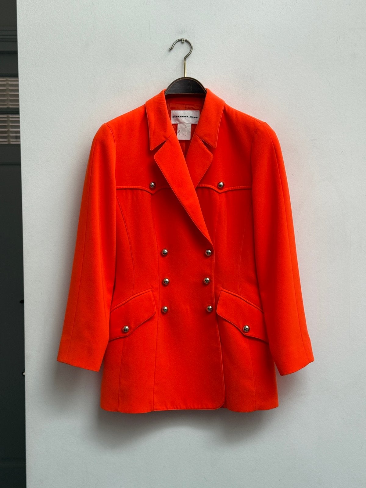 Mugler vintage jaren 90 oranje double breasted maat FR 38, Kleding | Dames, Maat 38/40 (M), Oranje, Ophalen of Verzenden, Zo goed als nieuw